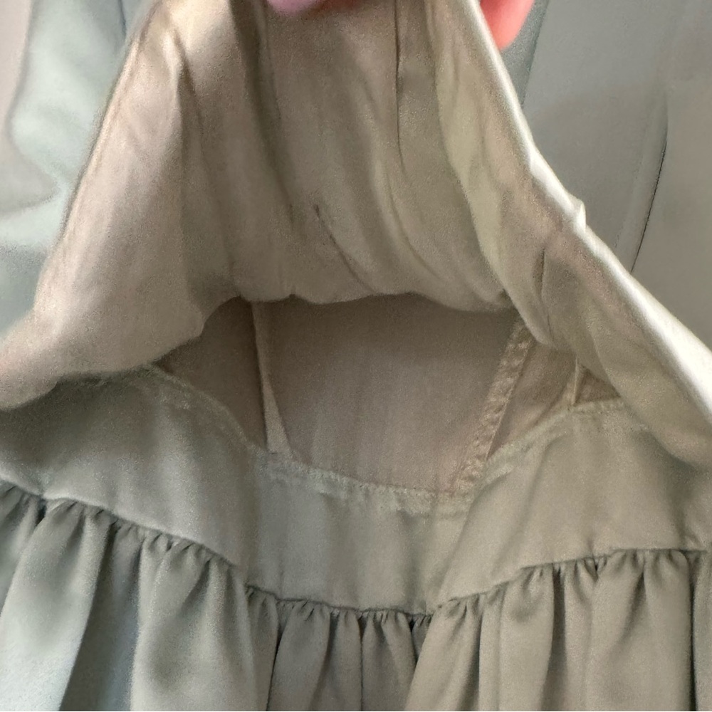 Scott McClintock | Corset Lace-Up Formal Dress Mint Satin | Size 12 (Runs Small) - Picture 7 of 11